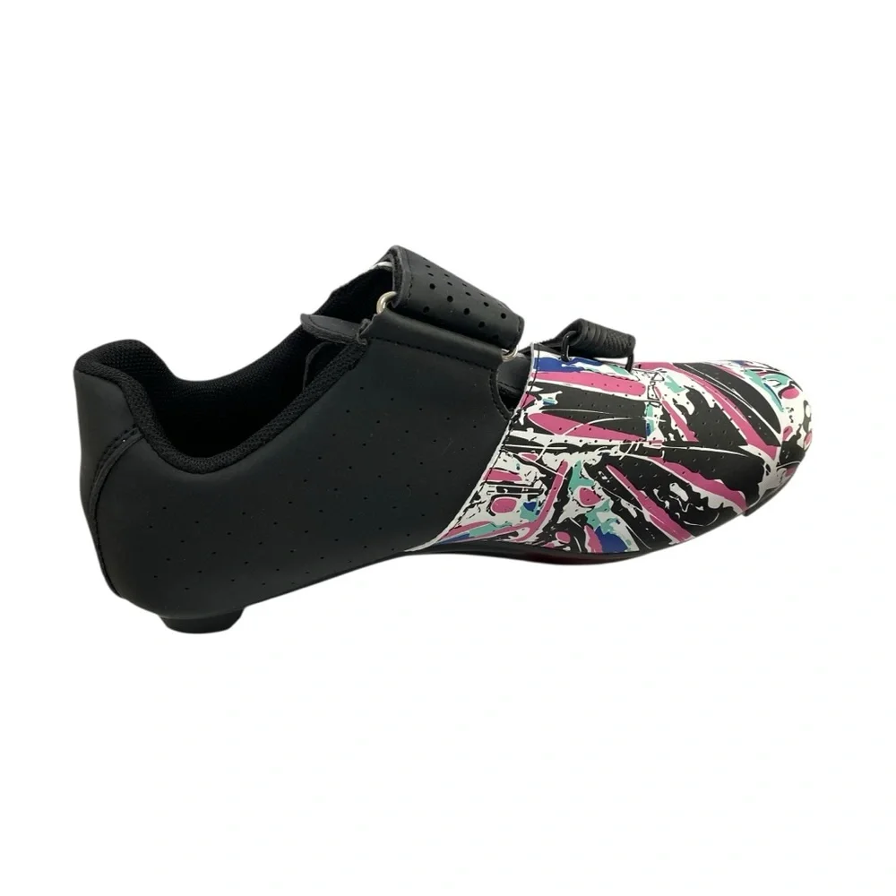 Sdeqa Cycling 2-3 Bolt Indoor‎ Spin Class Outdoor Road Biking Pink Sneaker 7.5